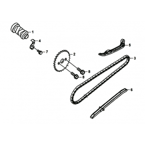 Ketting / kettingspanner / kettinggeleider Sym Symphony ST 125I E4