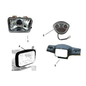 Kilometerteller- Koplamp - Stuurkappen Riva Sport VX50S 4-takt