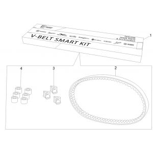 Kit v-snaar - Variateurrollen Piaggio Liberty 125 IGET 3V ABS Euro 5