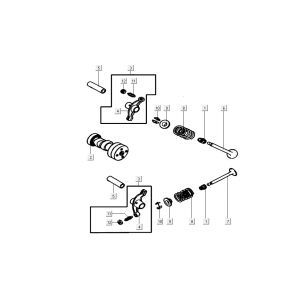 Nokkenas - Kleppen - Tuimerlaars Kymco K-Pipe 4-takt Wit
