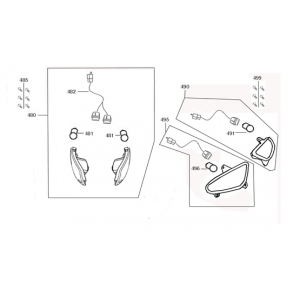 Knipperlichten AGM VX 125 zwart