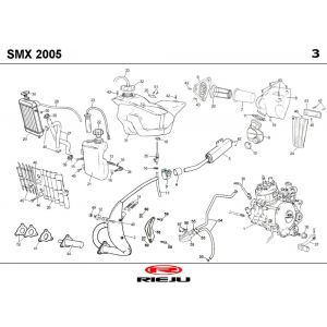 Radiateur - Koeling - Benzinetank- Uitlaat Rieju SMX zwart 2004 2-takt