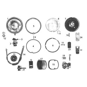 Koplamp - Achterlicht Zundapp C50 Sport 517-21L0