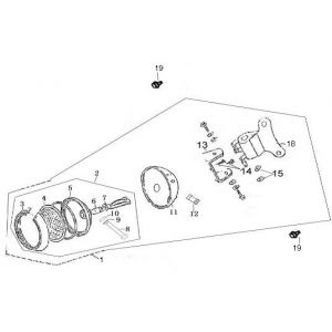 Koplamp AGM Retro Extra mat wit