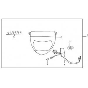 Koplamp Benzhou YY80T-18 YY50QT(-18) wit