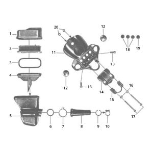 Koplampbehuizing - Luchtfilter Zundapp C50 Sport 517-21L0