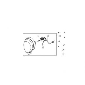 koplamp Kymco Sento 50 4-takt Zwart
