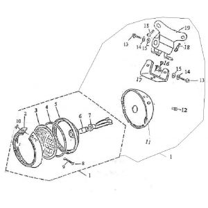 Koplamp Senzo Retro GT2 wit