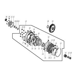 Koppeling Kymco K-Pipe 4-takt Wit