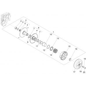 Koppeling - Koppelingshuis Vespa Sprint 125 3V IE ABS Euro 5 2021