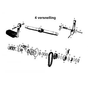 Trapas - Crank- Trappers Kreidler 4 versnellingen