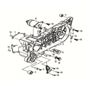 L. crank case Sym Fiddle III 50 E3