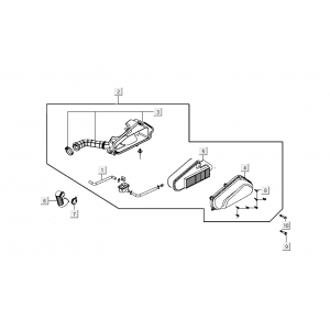 Luchtfilter Kymco Agility Delivery 4-takt Euro 4 zwart