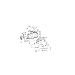 Luchtfilter Kymco Super9 50 2-takt AC nieuw model zilver - zwart