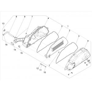 Luchtfilter Piaggio Medley 125 IE ABS Euro 4 2016-2019