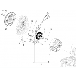 Ontsteking - Stator - Vliegwiel Vespa Sprint 125 3V IE ABS