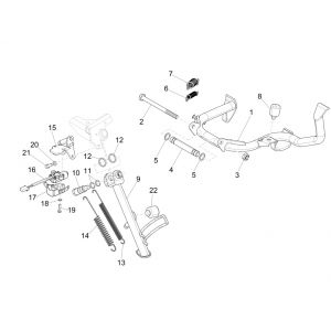 Middenstandaard - Zijstandaard Vespa GTS 300 HPE 4V IE ABS Euro 4 2019