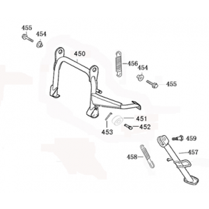Middenstandaard - Zijstandaard Edwards Maple V50-2 125 wit