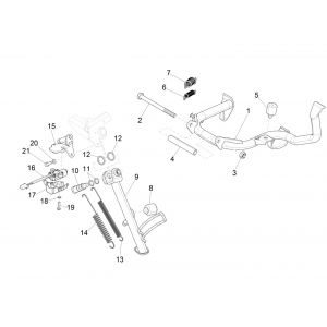 Middenstandaard Vespa GTS 125 IE ABS Euro 4 2016-2018