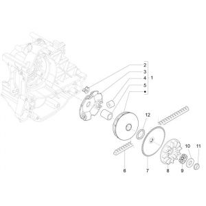 Variateur - V-snaar Piaggio New Fly 4-takt 4V