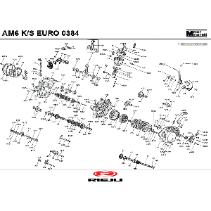 Motorblok in delen Rieju Rs2 racing zwart 2010 2-takt