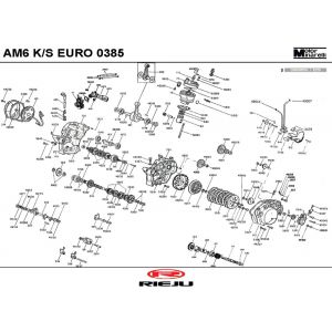 Motorblok in delen Rieju SMX pro zwart 2008 2-takt