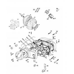 Carter - Cilinder - Zuiger - Cilinderkop - Bougie Tomos Quadro  Ex 25-45 2007 2-takt
