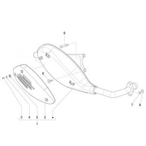 Uitlaat Piaggio New Fly 4-takt 4V