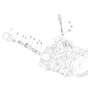 Oliefilter Piaggio Medley 125 IE ABS Euro 4 2016-2019