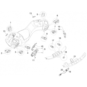Schakelaars - Drukknoppen Piaggio MP3 350 Maxi Sport ABS Euro 4 2018-2020