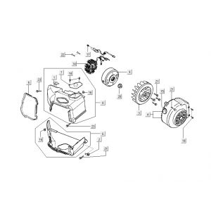 Ontsteking - Stator - Vliegwiel - Koelkappen Kymco Sento 50 4-takt bruin
