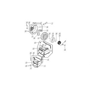 Ontsteking - Stator - Vliegwiel - Koelkappen Kymco New Sento 50i 4-takt Wit