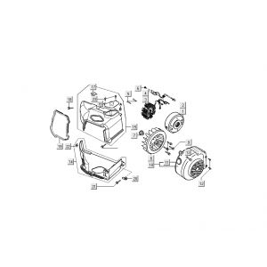 Ontsteking - Stator - Vliegwiel - Koelkappen Kymco Filly 4-takt zilver