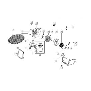 Ontsteking - Stator - Vliegwiel Kymco Carry 50i 4-takt Euro 4 glans zwart