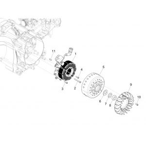Ontsteking - Stator - Vliegwiel Piaggio Medley 125 IE ABS Euro 4 2016-2019