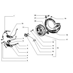 Ontsteking - Stator - Vliegwiel Piaggio Ciao