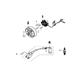 Ontsteking - Stator - Vliegwiel - Bobine - CDI - Bougie Peugeot Speedfight 2 50 2-takt LC zilver