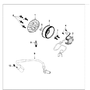 Ontsteking - Stator - Vliegwiel - Bobine - Bougie Peugeot Tweet old matgrijs