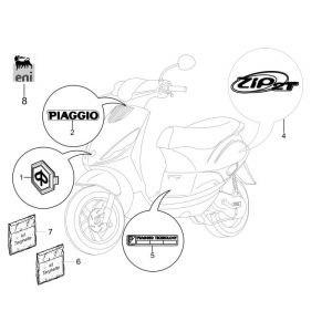 Emblemen - Stickers Piaggio Zip 2000 2-takt AC
