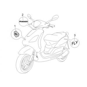 Emblemen - Stickers Piaggio Fly 50 2-takt AC