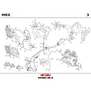 Radiateur - Koelsysteem - Uitlaat - Benzinetank Rieju MRX blauw 2004 2-takt