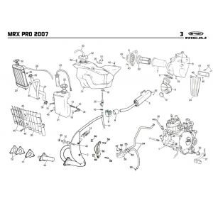 Radiateur - Koelsysteem - Uitlaat - Benzinetank Rieju MRX pro r-groen 2008 2-takt
