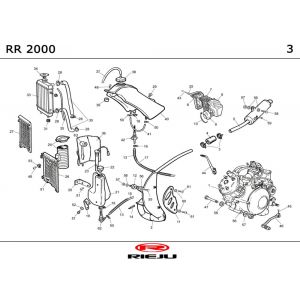 Radiateur - Koelsysteem - Uitlaat - Benzinetank Rieju RR zwart 2001 2-takt
