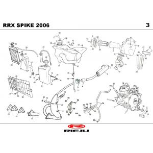 Radiateur - Koelsysteem - Uitlaat - Benzinetank Rieju Spike-x oranje 2008 2-takt
