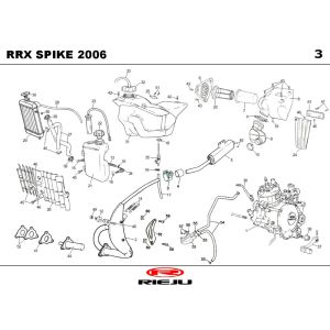 Radiateur - Koelsysteem - Uitlaat - Benzinetank Rieju Spike-x zwart 2006 2-takt