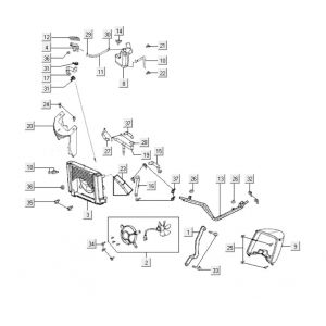 Radiateur - Koelsysteem Kymco Grand Dink 250