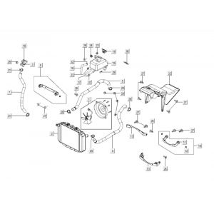 Radiateur - Koelsysteem Kymco Xciting 400i matzwart