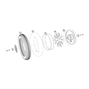 Rear wheel set Yadea Trooper 01 Fatbike