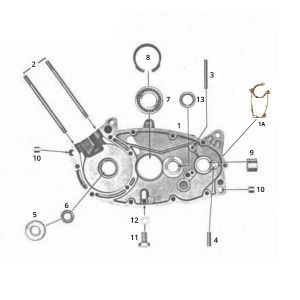 Carterhelft rechts Zundapp C50 Sport 517-21L0