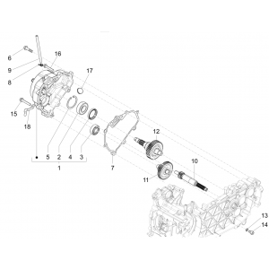 Vertanding - Overbrenging Vespa Sprint 125 3V IE ABS